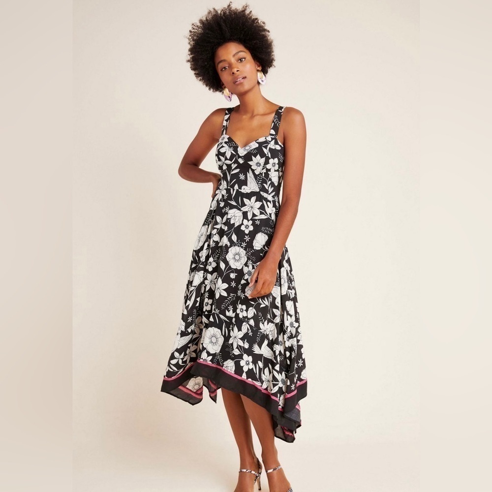 EUC Anthropologie Maeve Vivienne floral maxi dress, 0